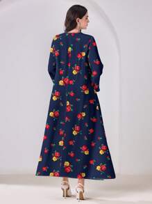 Al Najma 休闲简约保守阿拉伯风格连衣裙 - 彩色 - 查看 2