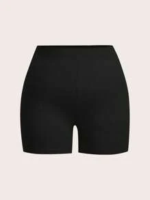 SHEIN Tall CURVE 加大码女款 2 件套休闲针织紧身女式短款打底裤，春夏季