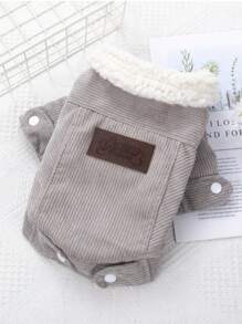 适合泰迪犬和中型/小型犬的狗狗背心衣服（注意：新款和旧款设计将随机发货） - 灰色 - 查看 2