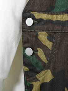 Quần jeans ống rộng DENIMLY YOUNG cho trẻ em, chất liệu 100% cotton, họa tiết rằn ri tương phản, dây đeo có thể điều chỉnh và túi phẳng phía trước, quần jeans ống rộng thoải mái và túi phẳng phía sau. - Nhiều màu - Xem 5