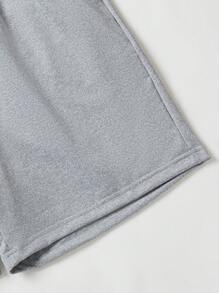 5 Pcs/Set Casual Knitted Drawstring Waist Sports Shorts For Teenage Boys, Spring/Summer, School, Campus, College - Multicolor - View 5