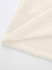 Flirla Plus Size Casual Minimalist Butterfly Print Short Sleeve T-Shirt - Apricot - View 4