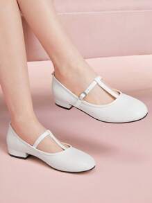 CUCCOO DOLLMOD Women's Casual Versatile Simple Flat Loafers - White - View 3