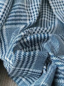 SHEIN Clasi 大码女式千鸟格长袖休闲西装外套