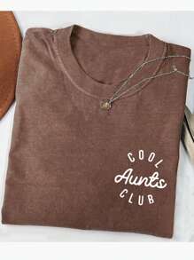 Comfort Colors® "Cool Aunt" Club Shirt, Favorite Aunt Shirt, Niece's Gift For Cool Aunt, New Aunt Shirt, Gift For Cool Aunt - Coffee Brown - View 3