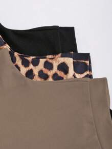 Sweetra 女士夏季修身领口吊带背心图案 T 恤女式上衣 - 彩色 - 查看 3