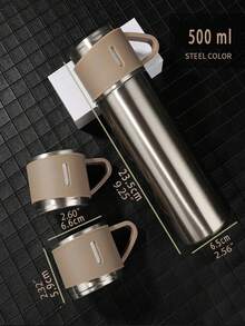 1pc Stainless Steel Double Wall Vacuum Mug, Thermal Coffee Mug With Lid, Water Bottle,Keep Beverage Hot For 10 Hours, Cold For 20 Hours