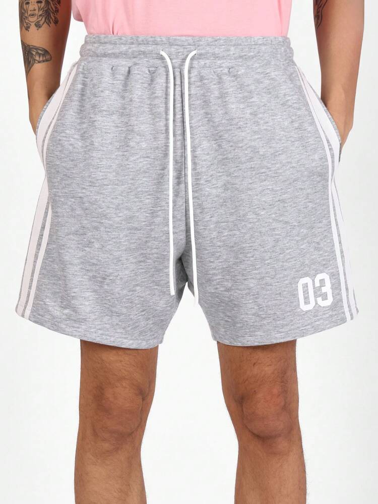 박스형 티셔츠 드롭 크로치 반바지 세트