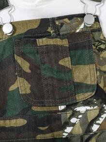 Quần jeans ống rộng DENIMLY YOUNG cho trẻ em, chất liệu 100% cotton, họa tiết rằn ri tương phản, dây đeo có thể điều chỉnh và túi phẳng phía trước, quần jeans ống rộng thoải mái và túi phẳng phía sau. - Nhiều màu - Xem 4