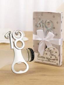 SHEIN 1 pieza Abrebotellas con número creativo 18 para fiesta de cumpleaños