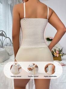 2pcs Women Front Snap Closure Camisole Shapewear Tops - Apricot - View 2