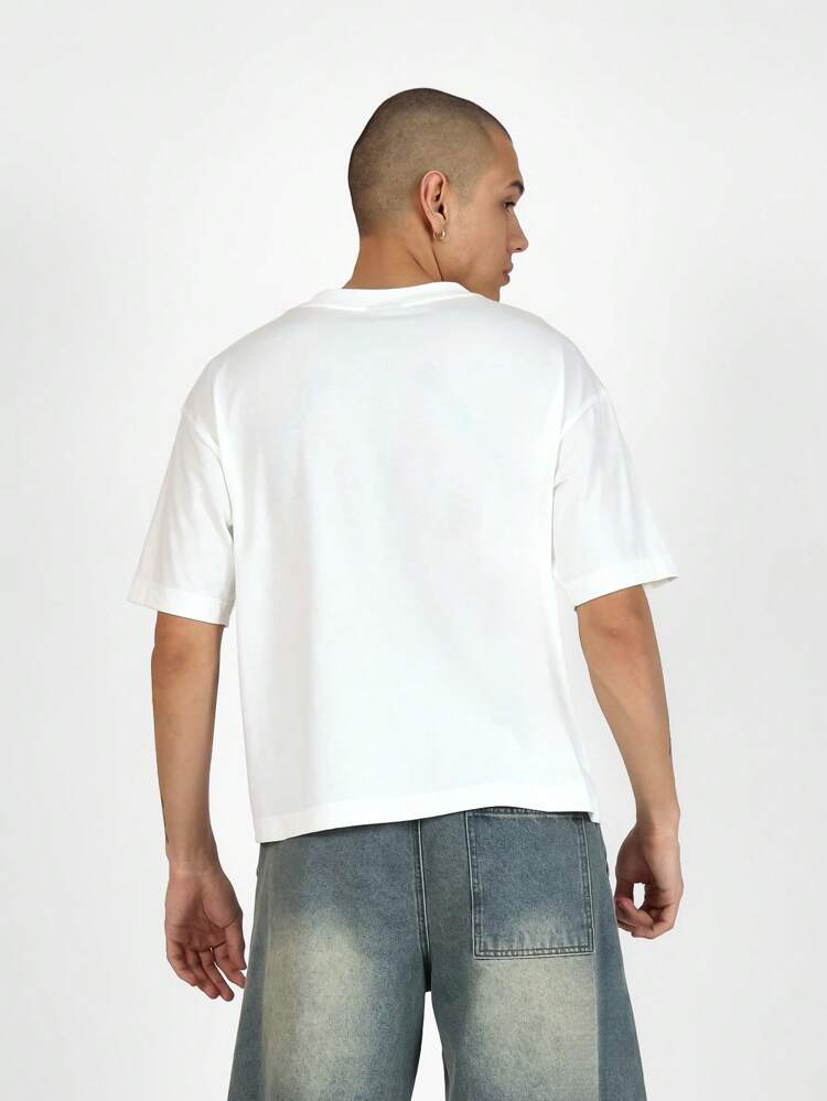 Athletic Performance Oversized T-Shirt With Graffiti Style Logo