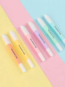 6 sztuk zakreślaczy, różne pastelowe kolory, końcówka ścięta, estetyczny zestaw zakreślaczy, na bazie wody, bez rozmazywania do dziennika, planera biblijnego, notatek, dorosłych, dzieci, studentów, biura, artykułów szkolnych (6 fajnych kolorów) powrót do szkoły
