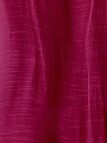 Swim Vcay Casual Elegant Loose Solid Color Batwing Sleeve Cover Up For Summer Beach Vacation