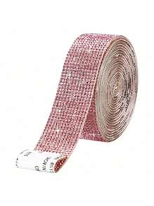 1 Pc Self Adhesive Rhinestone Rhinestone Bling Crystal Ribbon Sticker Wrap For Craft Jewel Tape Roll With 2 Mm Rhinestones For DIY Car Phone Decoration