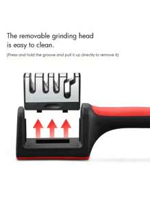 1pc/2pcs/5pcs Knife Sharpener 4 Stages Professional Kitchen Sharpening Stone Tungsten Rhinestone Ceramic Sharpener Tool - Black - View 6