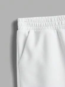 Manfinity Homme Palm Tree & Coconut Tree Beach Tropical Print Men's White Regular Fit Tank Top And Shorts Set - White - View 5