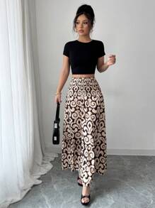 Selianne Women's Bohemian Geometric Print High Waisted A-Line Skirt Fall Cloth For Women - Multicolor - View 5