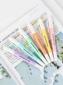 6 sztuk zakreślaczy, różne pastelowe kolory, końcówka ścięta, estetyczny zestaw zakreślaczy, na bazie wody, bez rozmazywania do dziennika, planera biblijnego, notatek, dorosłych, dzieci, studentów, biura, artykułów szkolnych (6 fajnych kolorów) powrót do szkoły