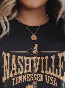 Plus Size Casual T-shirt met korte mouwen en ronde hals, modieus voor de zomer