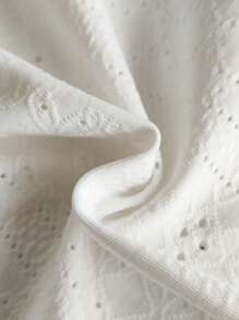 3 Packs Baby Girl Cute Versatile Eyelet Embroidered Ruffle Tops For Summer - Multicolor - View 6