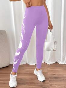 SHEIN Unity 几何图案无缝提臀收腹健身瑜伽紧身裤