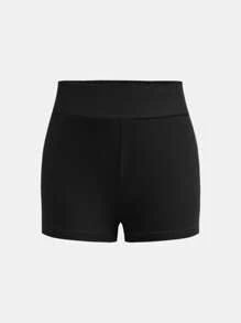 SHEIN Girlism 青少年女孩修身休閒圓領背心上衣與單車褲套裝 - 彩色 - 查看 13