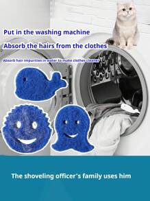PETSIN 1/4/8 Pcs Washing Machine Pet Hair Remover Balls, Adhesive For Cat/Dog Hair Anti-Wrapping, Lint Cleaning Balls - Multicolor - View 1