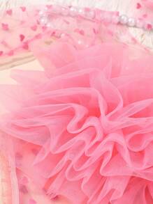 SHEIN Newborn Photography Props - Baby Polka Dot Lace Bodysuit & Bow Headband Set