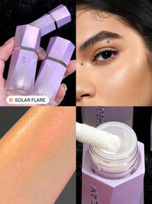 Chroma-Glow Bloom 液體螢光筆-太陽耀斑變色凝膠霜多色螢光筆高光效果持久亮白不結塊發光螢光筆化妝品流行 熒光筆 品牌 美容 化妝 化妝品 適合女性與女孩 完美搭配夏季春季 Y2K 時尚 流行 生日 母親節禮物 假期 派對準備就緒 最佳顏色 - Solar Flare - 查看 1