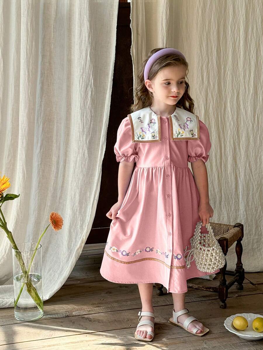LMoss Kids Robes pour jeunes filles LMoss - Rose bonbon - Voir 1