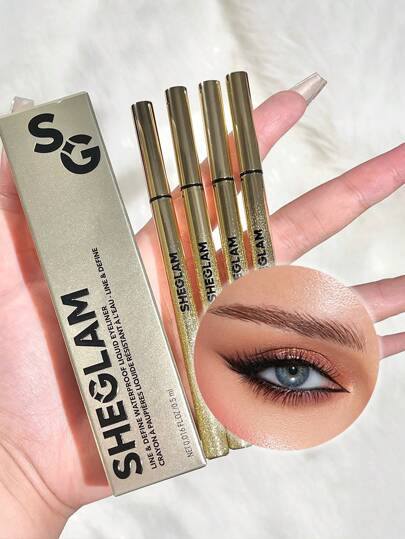 SHEGLAM Delineador De Ojos LíQuido Resistente Al Agua Line & Define-LáPiz Delineador De Ojos Mate De Larga DuracióN En Color Negro, Resistente Al Sudor, Sin Manchas, Maquillaje De Ojos Profesional, Para Fiestas NavideñAs Y Henna GraduacióN CumpleañOs Vacaciones Verano OtoñO Y2K Elegante Moda Mujeres NiñAs Maquillaje CosméTico Belleza Fiesta Playa Viaje Camping Aire Libre Escuela Campus ExcursióN Festivales DecoracióN Regalo Presente Rosa Chica Cosplay Mejor Color Encanto Vibra