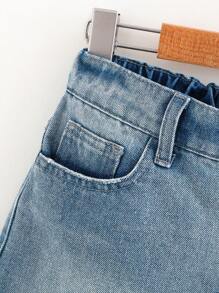 DENIMLY 少女波西米亚风复古都市街头 - 淺色水洗藍 - 查看 4