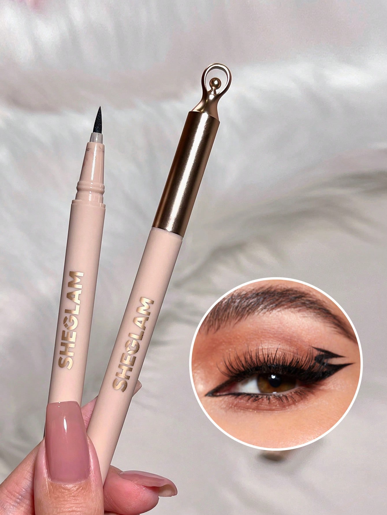 SHEGLAM كحل سائل مقاوم للماء So Rich، قلم كحل أسود...