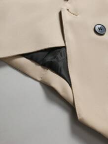Calvornis Plus Size Men Full Zip Front Jacket And Long Pants Suit Set, Minimalist - Khaki - View 8