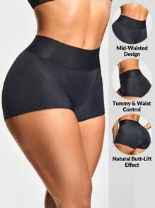 SHAPORA Shaping High-Waisted Mid Thigh Shapewear Short Bottom Body Shaper Butt Lifter-Tummy Waist Thigh Control