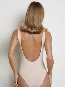 COSMINA Women's Solid Color Sleeveless Bodysuit, Elegant For Occasion