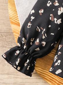 SHEIN LMoss Kids LMoss Young Girls Blouses - Black - View 3