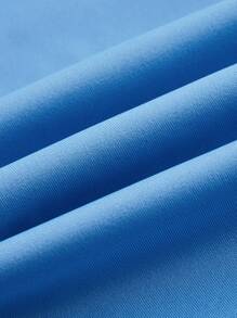 Swim Oasis 女士浪漫优雅水蓝色花朵金属扣扎染印花露背雪纺连体泳衣和裙子套装，适合春夏季 - 藍色 - 查看 8