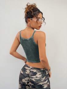 Coolane Women Summer Streetwear Casual Cotton Fitted Tank Tops - Light Grey - View 4