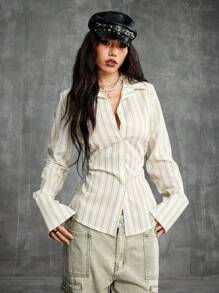 Coolane Áo cánh bó sọc vàng cổ điển cho buổi tối hẹn hò mùa xuân và mùa hè dành cho nữ - Nhiều màu - Xem 5