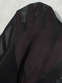 SHEIN LUNE Camicetta elegante in chiffon con maniche a palloncino per taglie forti