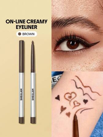 Crayon Pour Les Yeux En Gel Mat Et ImperméAble Marron En Ligne-Crayon Pour Les Yeux Nourrissant Et Anti-Bavures-Longue Tenue-Avec Hyaluronate De Sodium Botanique-Eyeliner De NoëL Du Henna Marque Beauté Visage Maquillage CosméTique Pour Femmes Filles Parfait Pour Hiver IdéAl Pour Y2K ÉLéGant Mode Adapté Pour Anniversaire Xmas Cadeau FêTe PrêT Meilleure Couleur