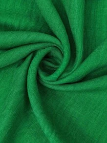 SHEIN LUNE Plus Size Ruffled Sleeve Versatile Round Neck Sweater - Green - View 5