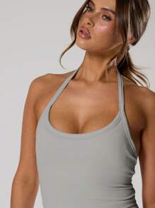 Musera Sport 无缝露背运动上衣，适合板网球、网球、匹克球等健身运动