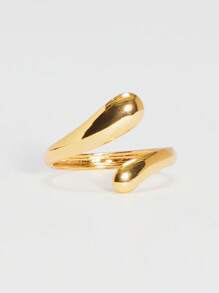 1 Peça Anel Aberto Ajustável De Aço Inoxidável Fashion Feminina Com Múltiplos Estilos De Design Ondulado, Estilo Americano-europeu, De Alto Padrão, Adequado Para Dedos Indicadores, Joia Minimalista E Versátil, Presente Perfeito