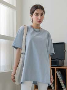 DAZY Camiseta De Hombro Caído Con Gráfico De Letra