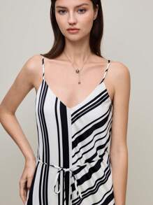 BizChic Vestido largo y elegante con rayas para mujer para vacaciones de verano/primavera