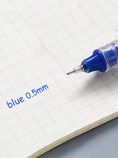 10 支/套 大容量速干圆珠笔 适用于笔记记录、办公室工作、签署文件、学校用品、文具、蓝色/红色/黑色