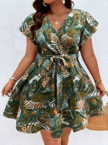 SHEIN Clasi Vestido de verano minimalista de talla grande - Multicolor - Ver 1